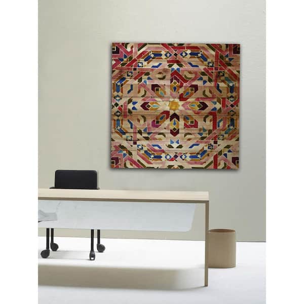 Unbranded 24 in. H x 24 in. W "Farnatchi" by Parvez Taj Printed Natural Pine Wood Wall Art