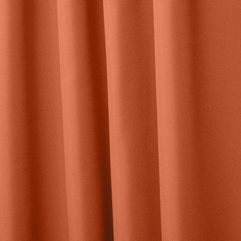 Mecca Orange Light-Filtering Polyester Tab Top Curtain Panels, 54x120