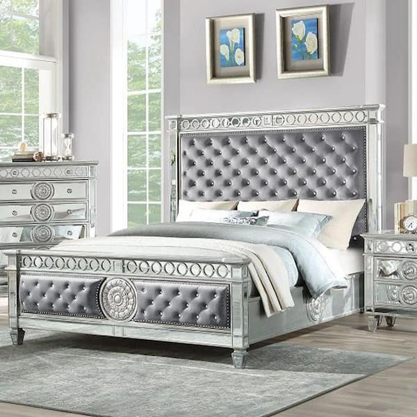 Acme Furniture Gray Wood Frame Queen Panel Bed BD02303Q The Home