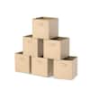 Beige 6-Piece Fabric Foldable Storage Cubes / Bins for Shelving Unit (10.5 in. W x 10.5 in. H x 11.15 in. D)