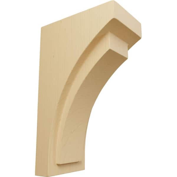 Ekena Millwork 3 in. x 8 in. x 4-3/4 in. Alder Small Felix Wood Corbel