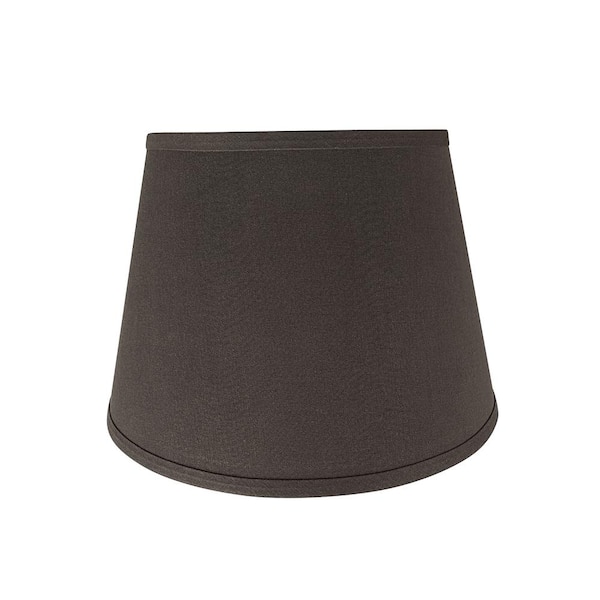 Photo 1 of 13 in. x 9 in. Dark Brown Hardback Empire Lamp Shade