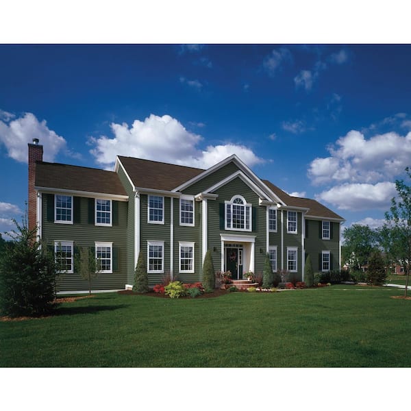 CertainTeed Mainstreet 8 in. x 150 in. Colonial White Double 4 in