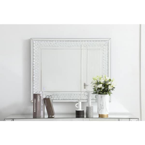 Sonata Rectangular Wall Decor Mirror Bathroom Mirror With Shelf