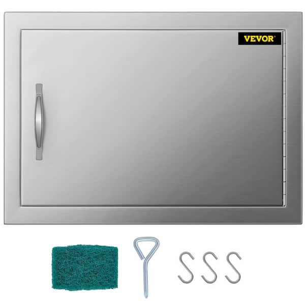 VEVOR 20 in. W x 14 in. H Outdoor Kitchen Doors Horizontal Single BBQ Door Stainless Steel BBQ Access Door