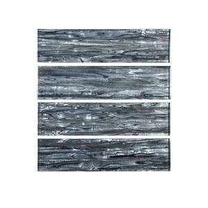 Abalone Gray 3 in. x 12 in. Glossy Glass Wall Tile (1 sq. ft./Pack)