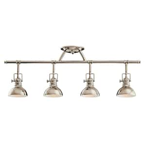 Hatteras Bay 2.6 ft. 4-Light Polished Nickel  Halogen Ceiling Mounted Hard Wired Track Lighting Kit