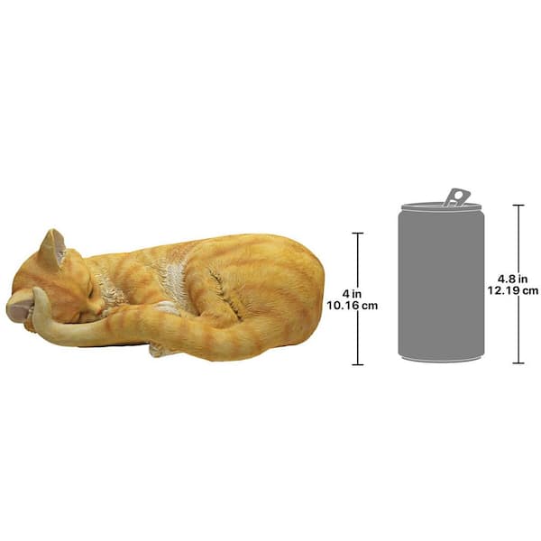 Design Toscano 4 in. H Cat Nap Sleeping Kitten Statue QM124371