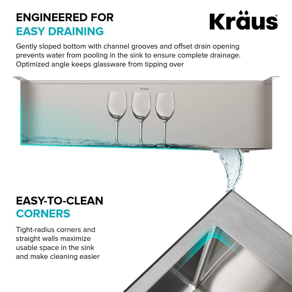 Kore 32-Inch Stainless Steel Drop-In Single Bowl Kitchen Sink with Accessories