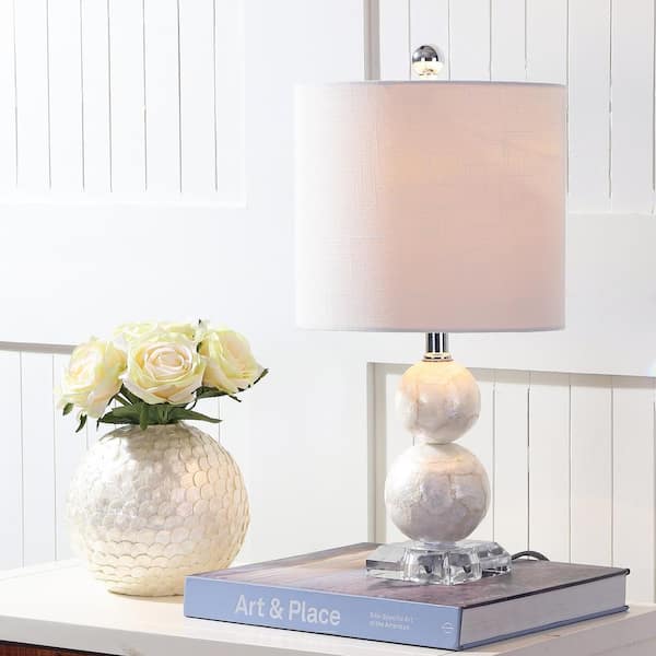 JONATHAN Y Bailey 19 in. Ivory Seashell Table Lamp JYL1023A - The Home ...