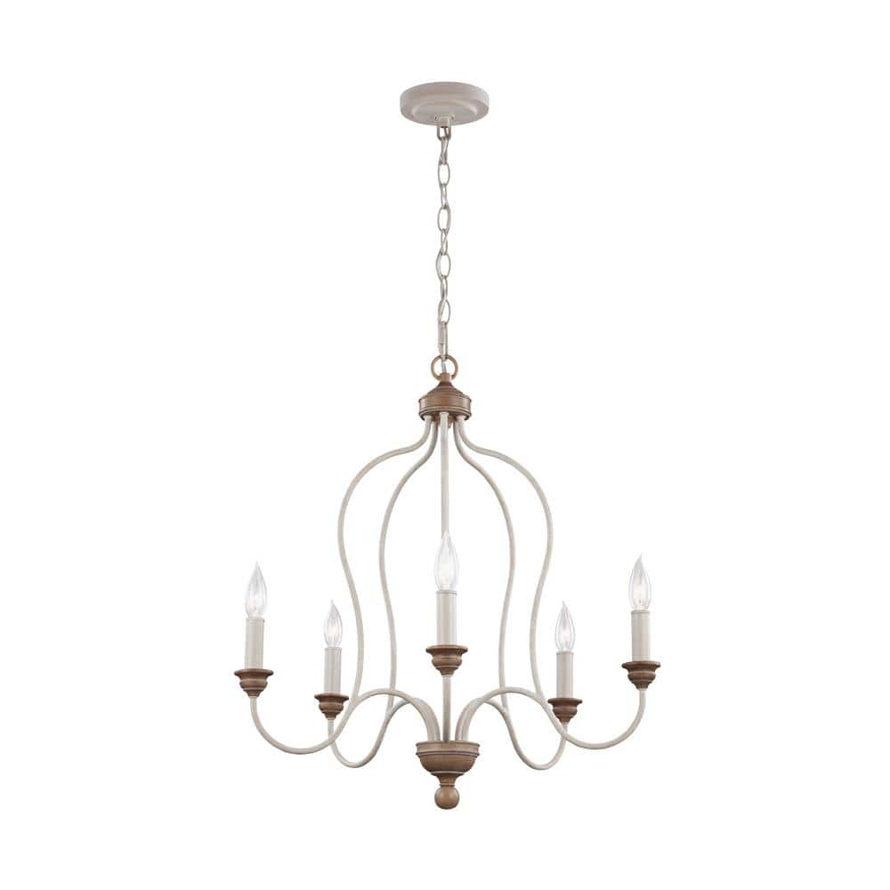 Colonial Farmhouse 9-Light Chandelier in Dark Weathered Zinc and Oak