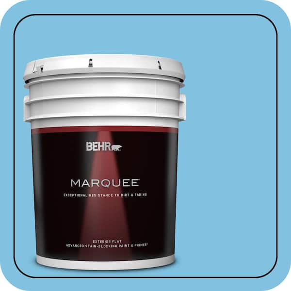 BEHR MARQUEE 5 gal. #540B-4 Horizon Haze Flat Exterior Paint & Primer