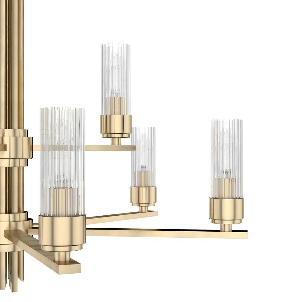 Alturas Gold 9-Light 2-Tier Candle Style Chandelier