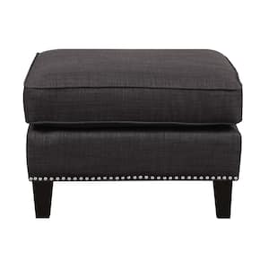 Emery Charcoal Ottoman