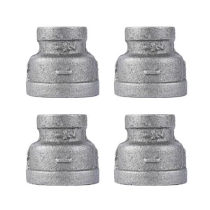 1 in. x 1/2 in. Black Iron Reducing Coupling (4-Pack)