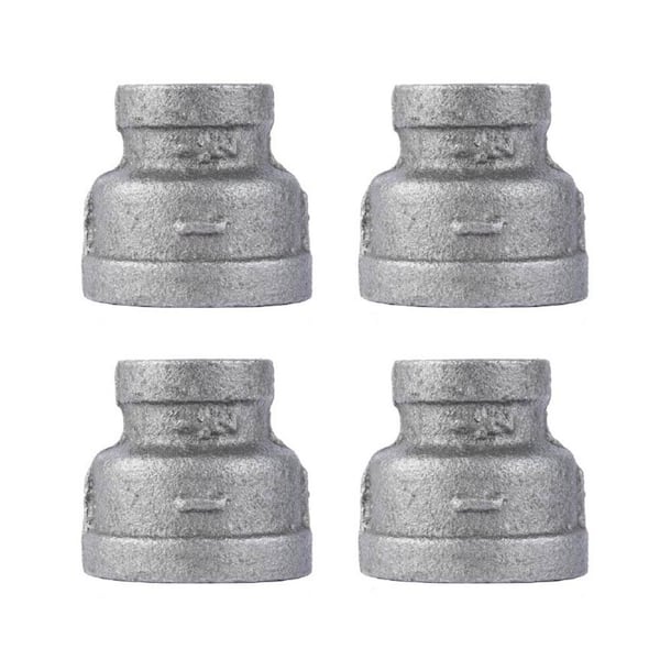 PIPE DECOR 1 in. x 1/2 in. Black Iron Reducing Coupling (4-Pack)