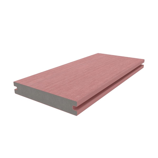 NewTechWood 1 in. x 6 in. x 8 ft. Seoul Pink Solid with Groove