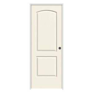 36 in. x 80 in. Continental Vanilla Painted Left-Hand Smooth Molded Composite Single Prehung Interior Door