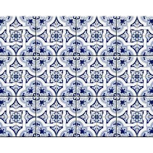 Multi Colored Blue Mia Gia 4 in. x 4 in. Vinyl Peel and Stick Removable Tile Stickers (2.64 sq. ft./Pack)