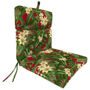 22 in. L x 44 in. W x 4 in. T Outdoor Chair Cushion in Acadia Bordeaux