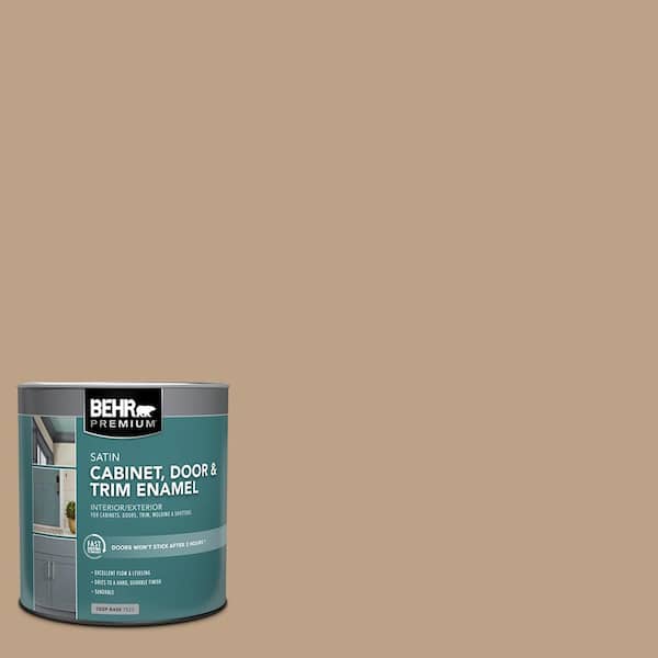 BEHR PREMIUM 1 qt. #AE-10 Deer Brown Satin Enamel Interior/Exterior Cabinet, Door & Trim Paint