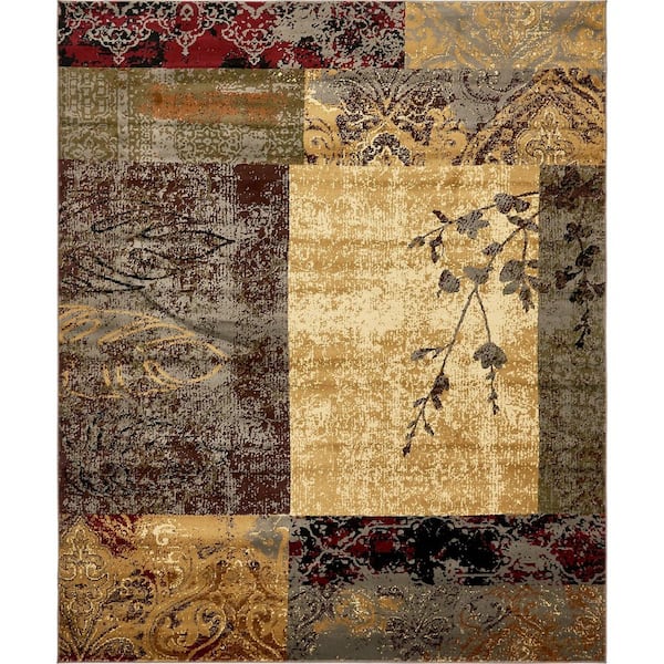 Unique Loom Barista Pache Beige 8' 0 x 10' 0 Area Rug