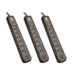 4 ft. 7-Outlet Surge Protector (3-Pack)