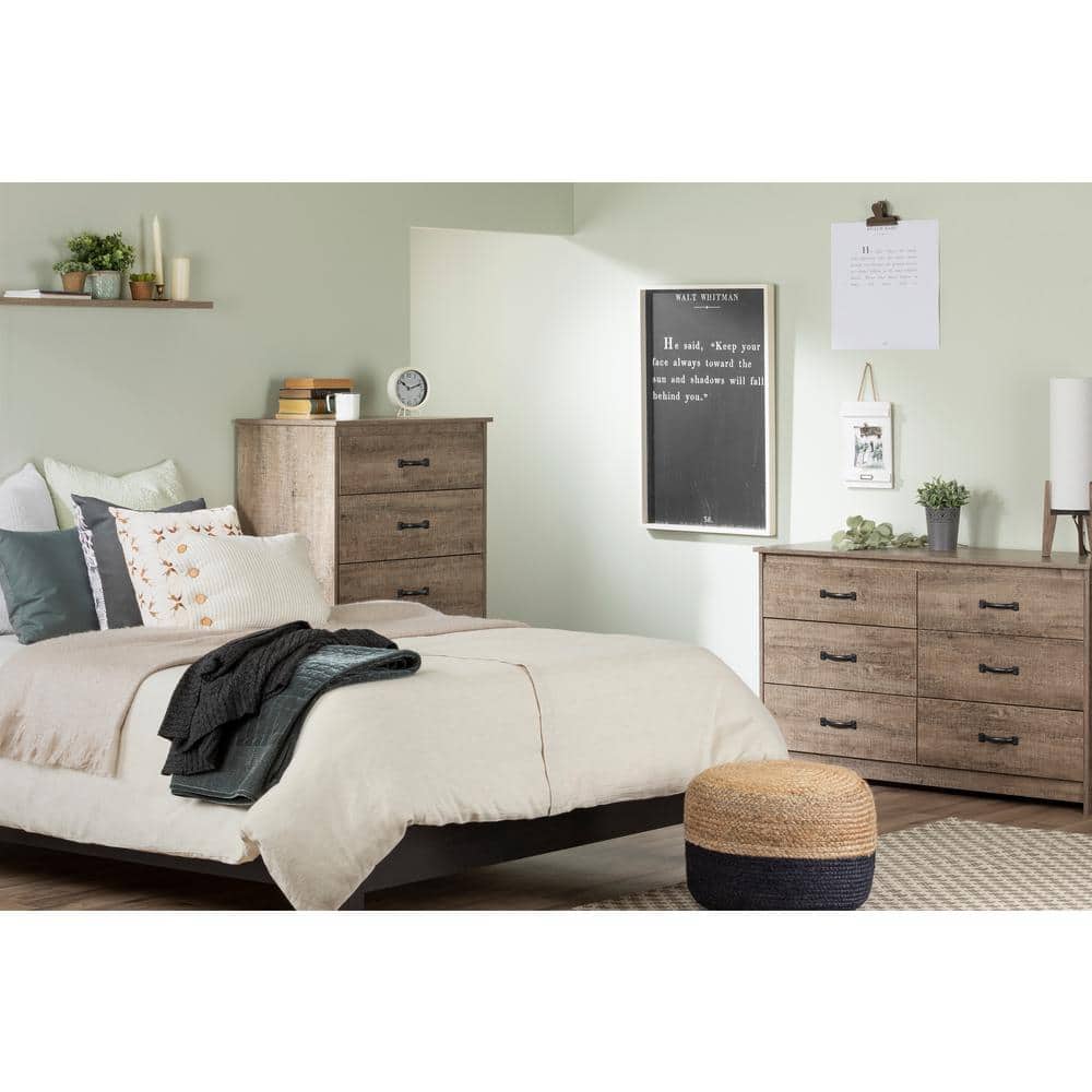 Weathered Oak Country Cottage 1-Drawer Nightstand