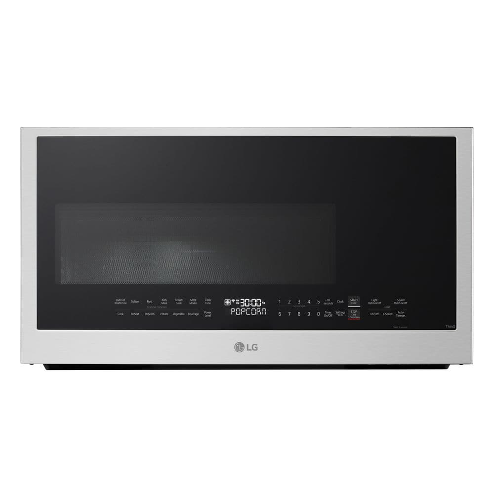 Smart 30 in. W 2 cu. ft. Over the Range Microwave with EasyClean 1,050-Watt in PrintProof Stainless Steel