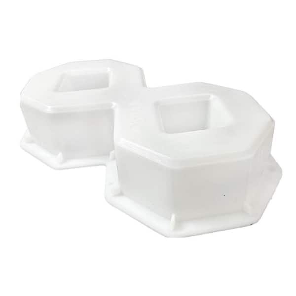 16.92 x 16.92 x 2.75 in. Reusable Plastic Grass Paver Hollow Brick Concrete Mold for Driveways and Landscaping