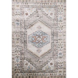 Ashland Ivory/Beige 9 ft. x 12 ft. (8 ft. 6 in. x 11 ft. 6 in.) Geometric Transitional Area Rug