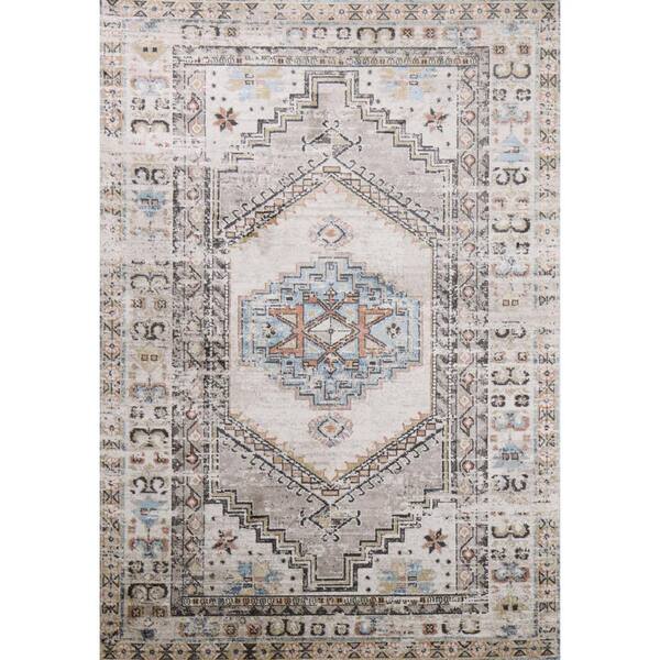 BASHIAN Ashland Ivory/Beige 9 ft. x 12 ft. (8 ft. 6 in. x 11 ft. 6 in.) Geometric Transitional Area Rug