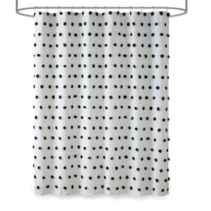 Lauren Black 72 in. x 72 in. Shower Curtain