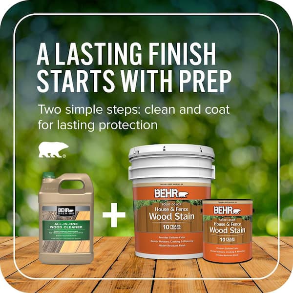 BEHR 5 gal. #N230-7 Rustic Tobacco Solid Color House and Fence Exterior Wood Stain 03005