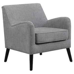 Charlie Charcoal Gray Upholstered Arm Accent Chair with Reversible Seat Cushion