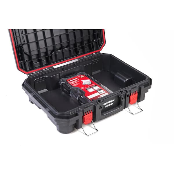 Husky - Build-Out 12 in. Modular Tool Storage Waterproof Storage Bin