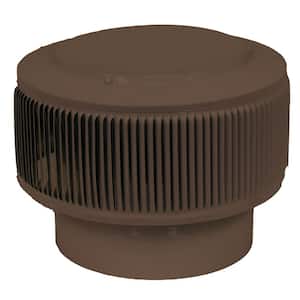 8 in. D Brown Aluminum Aura PVC Vent Cap Exhaust Static Roof Vent with Adapter for Sch. 40 or Sch. 80 PVC Pipe