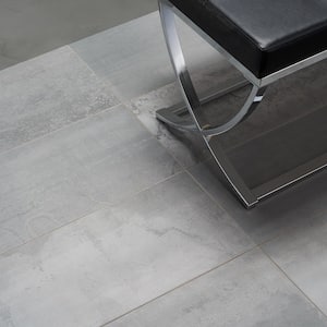 Hempstead Silver 11.61 in. x 23.62 Matte Porcelain Floor and Wall Tile (9.68 sq. ft./Case)