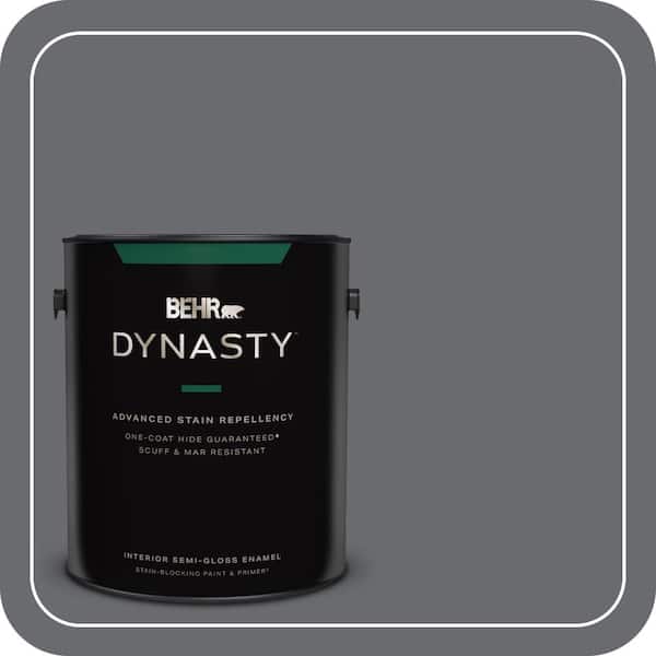 BEHR DYNASTY 1 gal. Home Decorators Collection #HDC-CL-04G Liberty Bell Gray Semi-Gloss Enamel Interior Stain-Blocking Paint & Primer