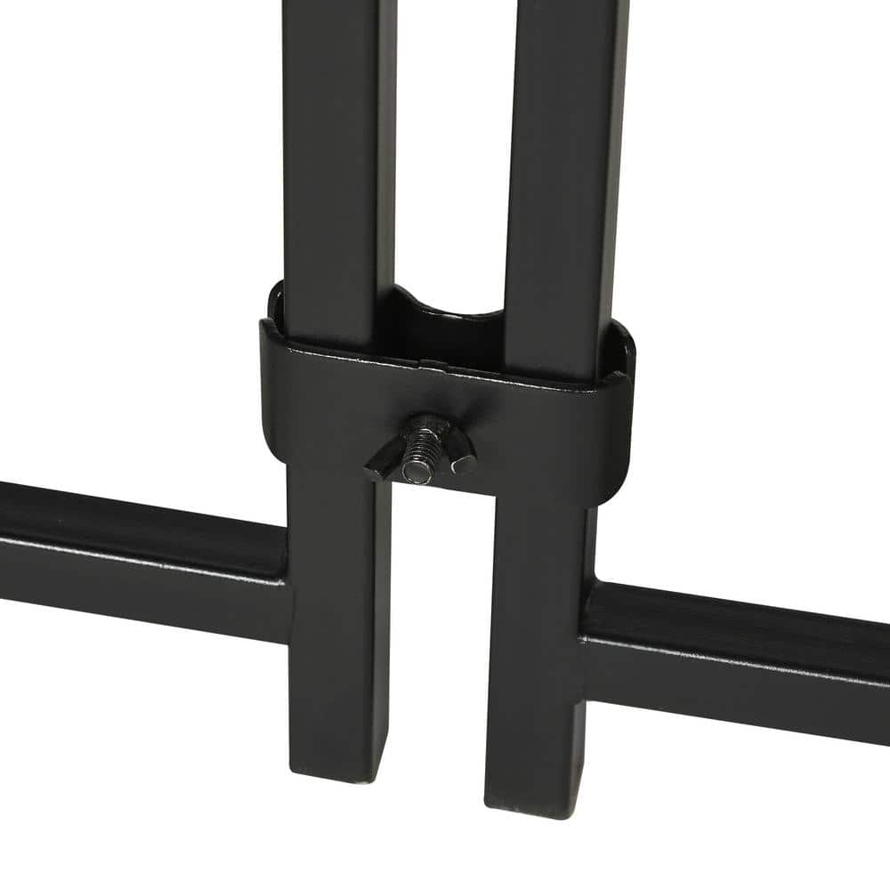 PawHut Black Heavy-Duty Metal Outdoor Dog Playpen with Cover