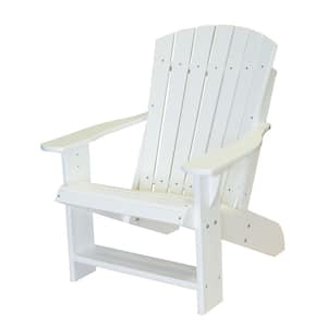 Heritage White Plastic Outdoor Adirondack Chair