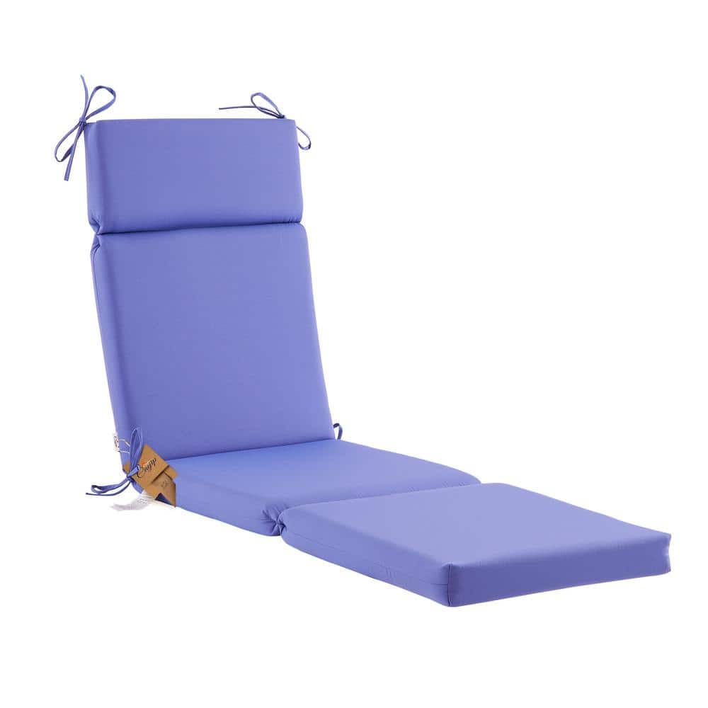 Outdoor Chaise Lounge Tufted Cushion with Ties, Replacement Wicker Chair C
