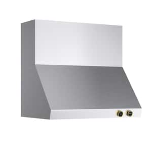 36 in. 900 CFM Ducted Wall Mount Range Hood in Stainless Steel with Gold Accents and Digital Controls