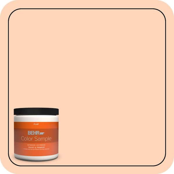BEHR PREMIUM PLUS 8 oz. #260A-3 Peach Beige Flat Interior/Exterior Paint & Primer Color Sample