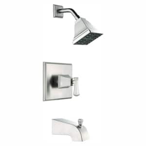 Exhibit Single-Handle 1-Spray Tub and Shower Faucet in Brushed Nickel (Valve Included)
