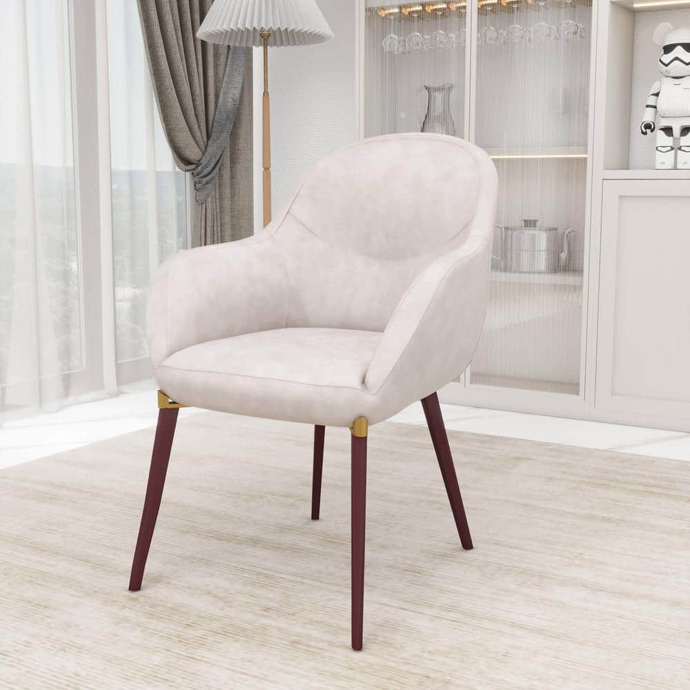 Leisuremod Elias Dining Chair Upholstered in Velvet with Barrel