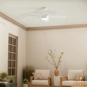 Tide 52 in. Integrated LED Indoor/Outdoor White Downrod Mount Ceiling Fan with Remote Control