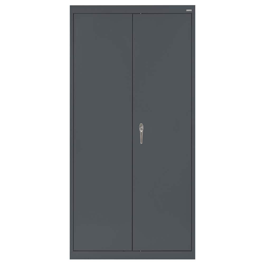 Sandusky Classic Series Steel Combination Cabinet with Adjustable Shelves in Charcoal (72 in. H x 36 in. W x 18 in. D), Grey -  CAC1361872-02