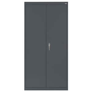 Classic Series Steel Combination Cabinet with Adjustable Shelves in Charcoal (72 in. H x 36 in. W x 18 in. D)