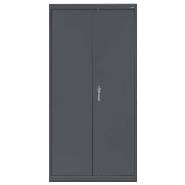 Sandusky Classic Series Steel Combination Cabinet with Adjustable Shelves in Charcoal (72 in. H x 36 in. W x 18 in. D)